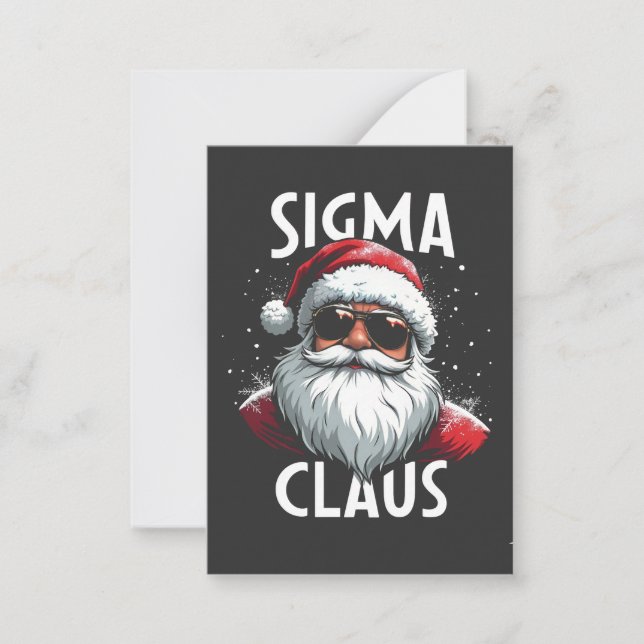 Sigma Claus Rolig Gen Alpha Mellanstadiet Jul Anteckningskort (Framsida)