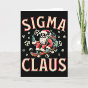 Sigma Claus Rolig Tomte Jul Meme Tonåringar Pojkar Kort