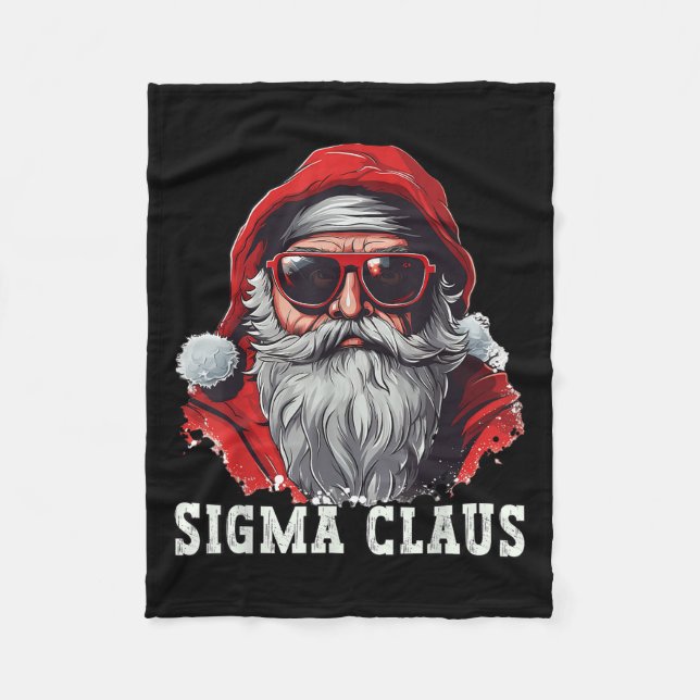 Sigma Claus Santa Funny Christmas Rizz Meme Xmas _ Fleecefilt (Framsidan)