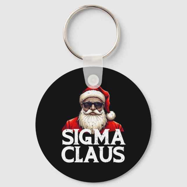 Sigma Claus Santa Funny jul Rizz Rizzler Nyckelring (Framsida)