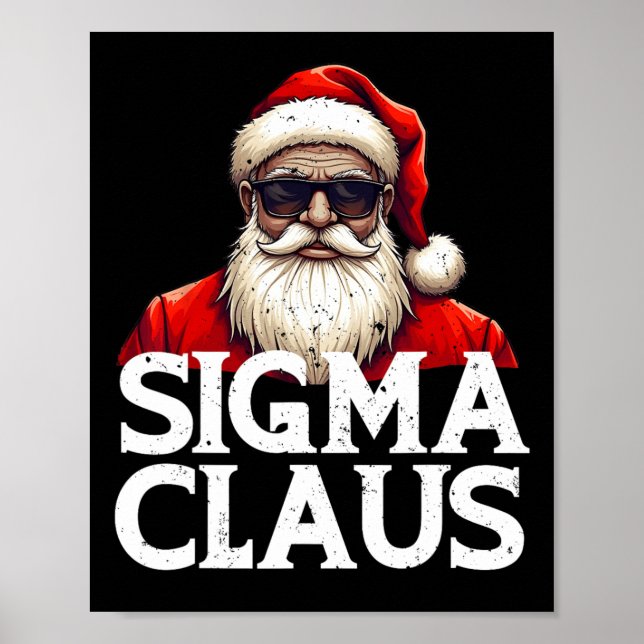 Sigma Claus Santa Funny jul Rizz Rizzler Poster (Framsidan)