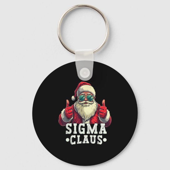 Sigma Claus Tomte Roligt Jul Rizz Meme Xmas  Nyckelring (Framsida)