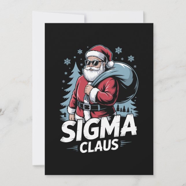 Sigma Claus Tomte Solglasögon Jul Xmas Väska Inbjudningar (Framsida)