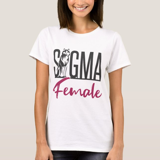 Sigma Female Lone Varg T Shirt (Framsida)