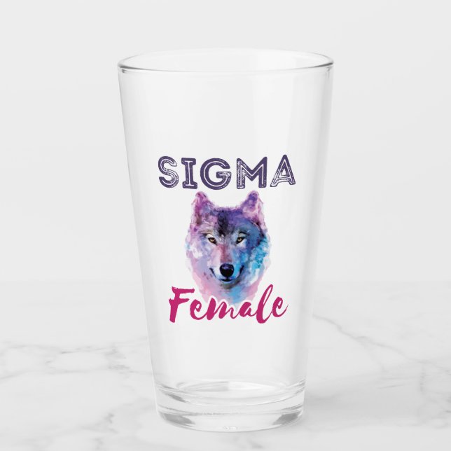 Sigma Female Varg Lone Loner Meme Glaskopp (Framsida)