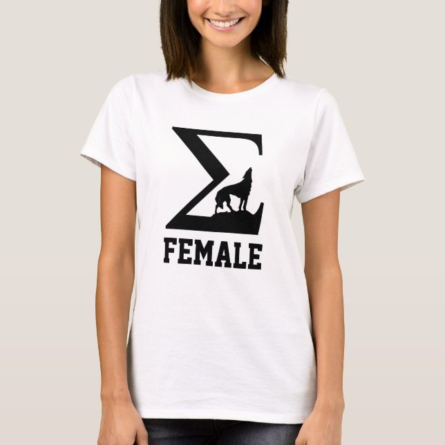 Sigma Female varg T-Shirt (Framsida)