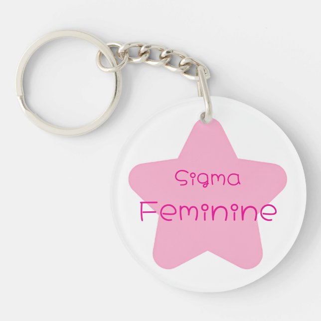 Sigma Feminine Acrylic Keychain (Framsidan)
