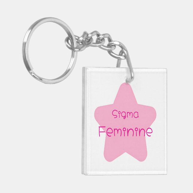 Sigma Feminine Acrylic Keychain (Vänstra Framsidan)