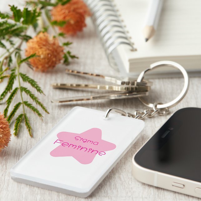 Sigma Feminine Acrylic Keychain (Högra Framsidan)
