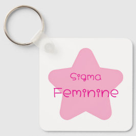 Sigma Feminine Acrylic Keychain Nyckelring