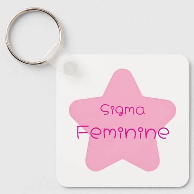 Sigma Feminine Acrylic Keychain Nyckelring (Framsida)