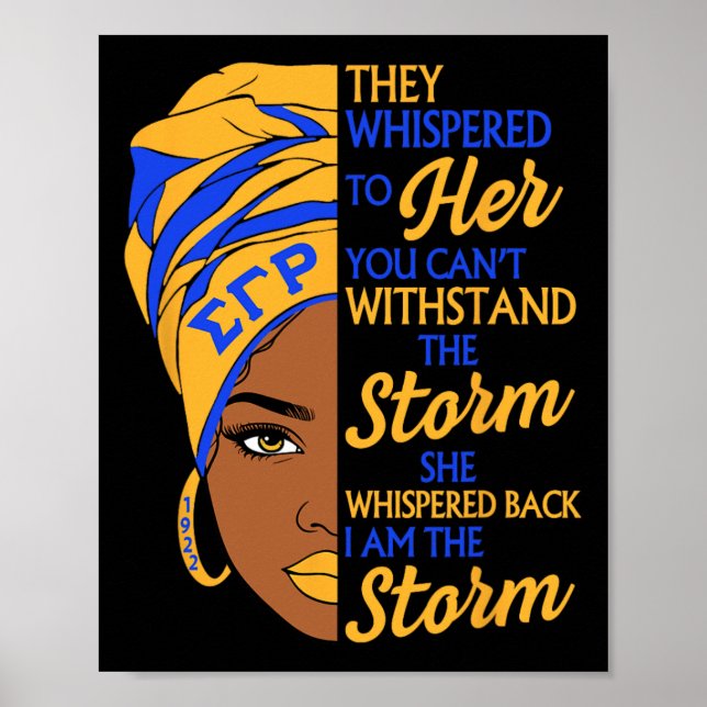Sigma Gamma Rho Sorority Black History Women Poster (Framsidan)