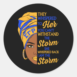Sigma Gamma Rho Sorority Black History Women Runt Klistermärke