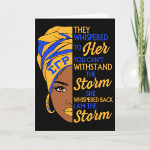 Sigma Gamma Rho Sorority Svarta historiemånadens k Kort