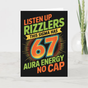 Sigma Har 67 Aura Nummer 67:e Aura Odling Glass Kort