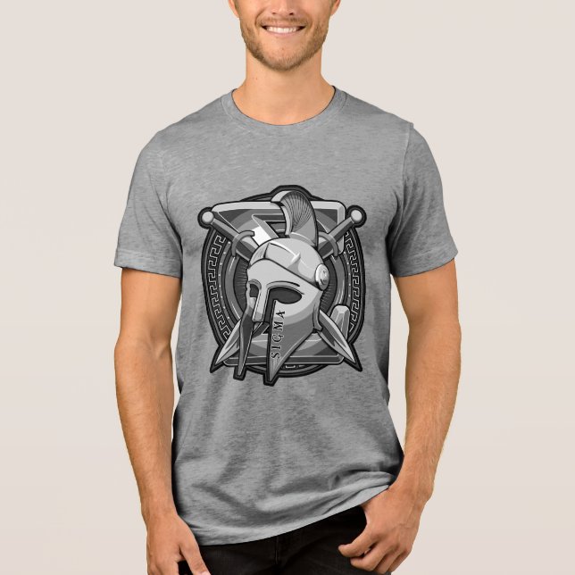 SIGMA hjälm & sköld 3b Herr Basic T-Shirt (Framsida)