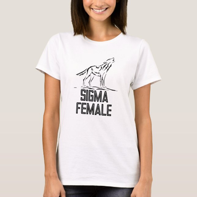 Sigma Hona Lone Varg T Shirt (Framsida)