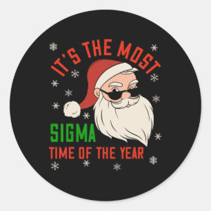 Sigma jul Sigma Santa Teenage Boys Funny Xma Runt Klistermärke