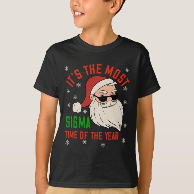 Sigma jul Sigma Santa Teenage Boys Funny Xma T Shirt (Framsida)