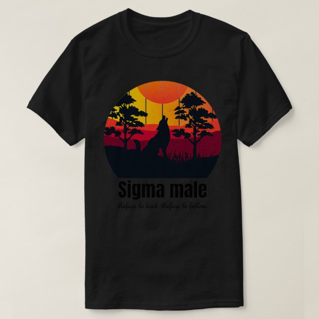Sigma Male Design T Shirt (Design framsida)