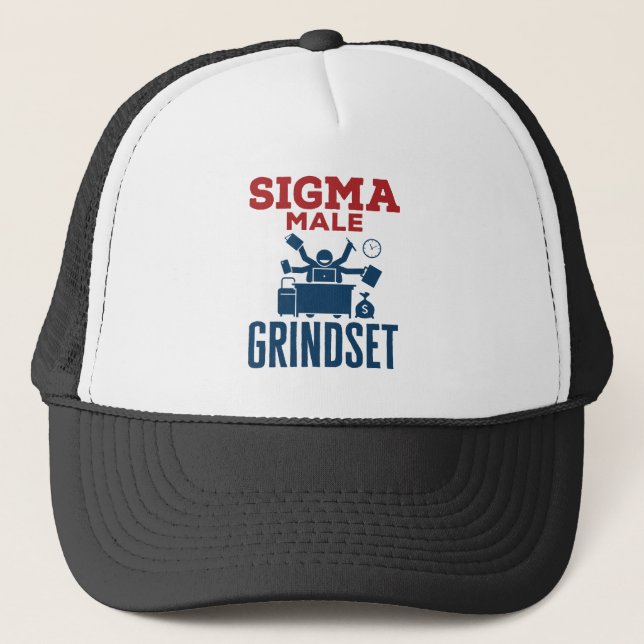 Sigma Male Grindset Hustle Coworking Culture Keps (Framsida)