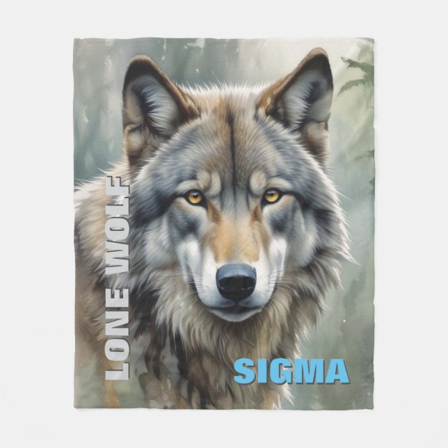 Sigma Male Lone Varg Fleecefilt (Framsidan)