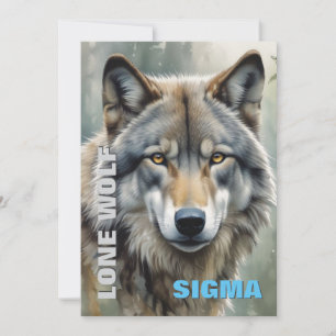 Sigma Male Lone Varg Julkort