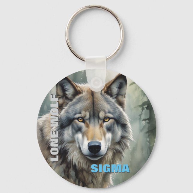 Sigma Male Lone Varg Nyckelring (Framsida)