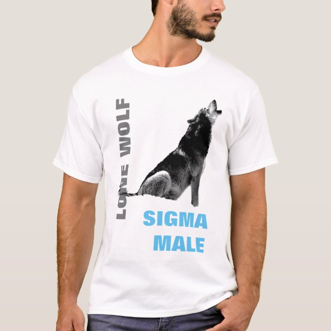 Sigma Male Lone Varg T Shirt (Framsida)
