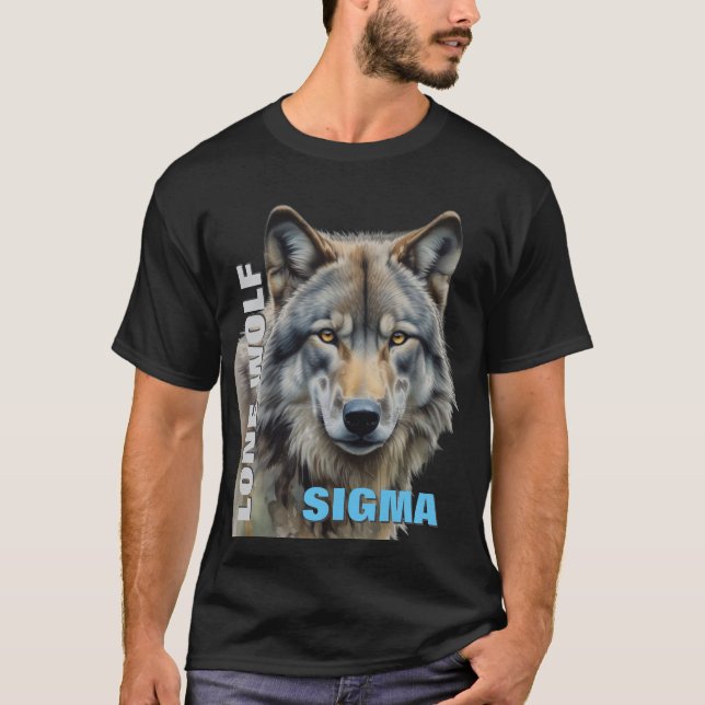Sigma Male Lone Varg T Shirt (Framsida)