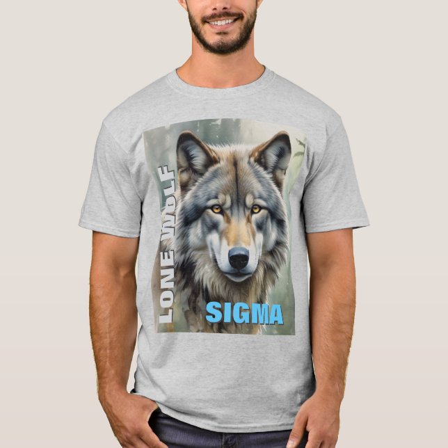 Sigma Male Lone Varg T Shirt (Framsida)