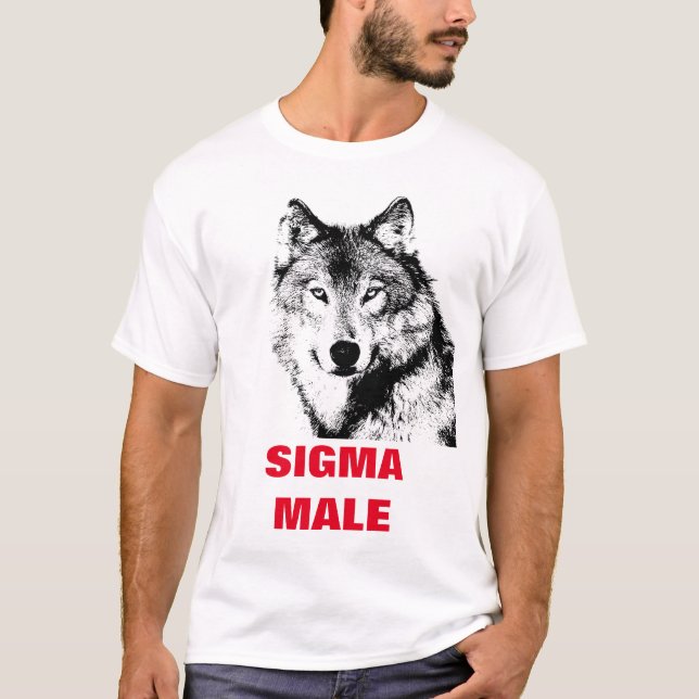 Sigma Male Lone Varg T Shirt (Framsida)