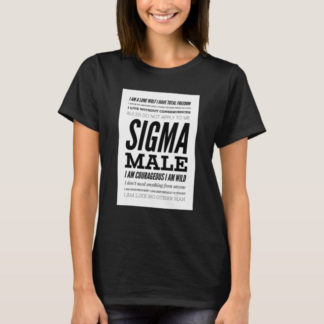 Sigma Male T Shirt (Framsida)
