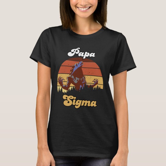 Sigma Papa Varg Match Tribe Vargar Camping Pack Fa T Shirt (Framsida)