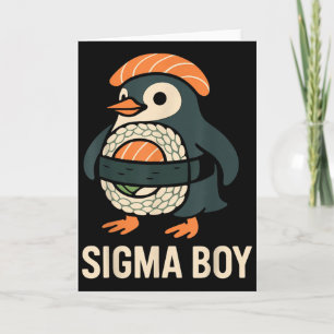 Sigma Pojke Italiensk Hjärnrot Roligt Meme Pingvin Kort
