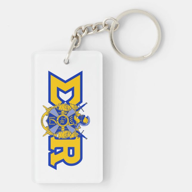 Sigma R med vapensköldakrylen Keychain (Baksidan)