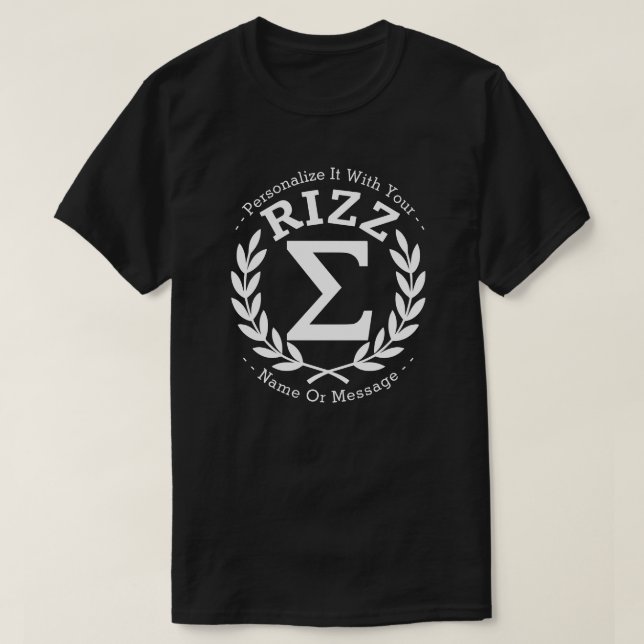 Sigma Rizz Universiteten PERSONLIG T Shirt (Design framsida)