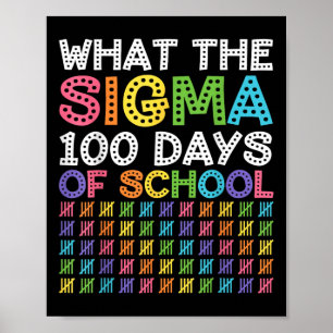 Sigma Skibidi School 100 dagar Smarter Funny Meme Poster