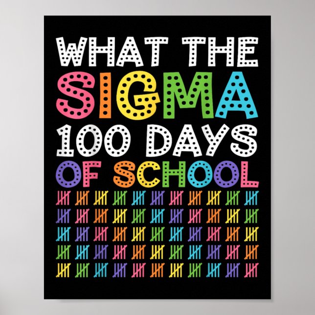 Sigma Skibidi School 100 dagar Smarter Funny Meme  Poster (Framsidan)