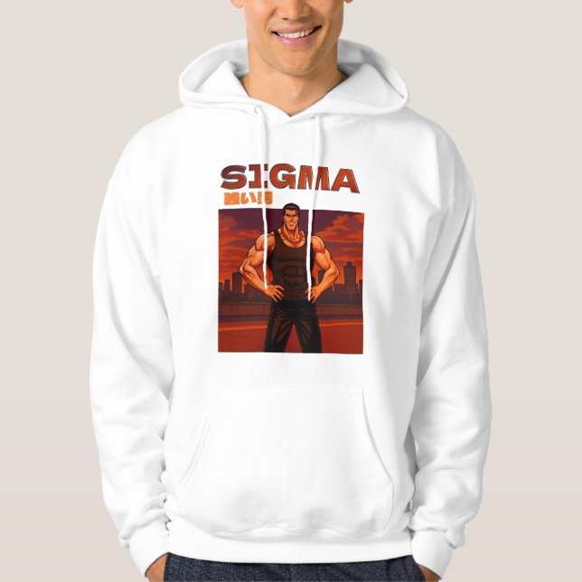 Sigma stark man hoodie (Framsida)
