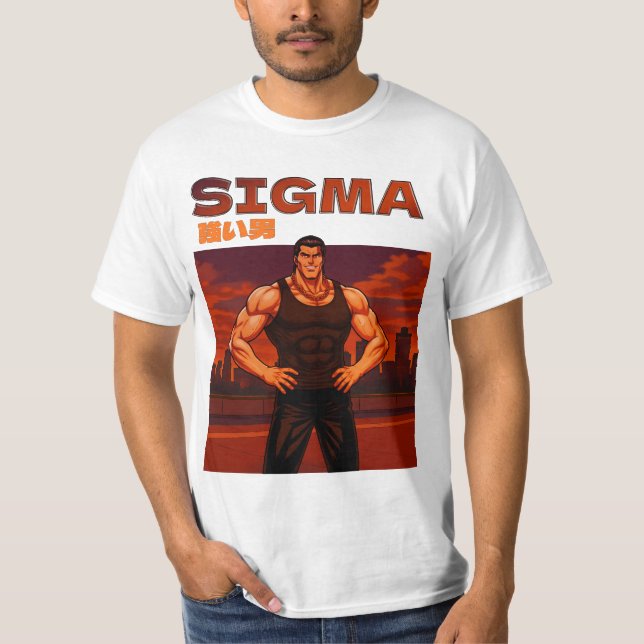 Sigma stark man t shirt (Framsida)
