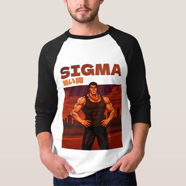 Sigma stark man t shirt (Framsida)