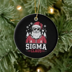 Sigma Tomte Cool Tomte Jul Rizz Rizzler Meme Julgransprydnad Keramik