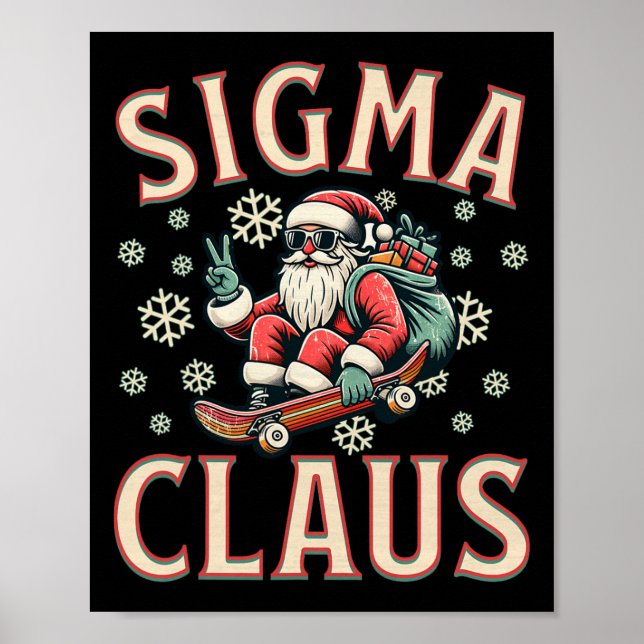 Sigma Tomte Rolig Tomte Jul Meme Tonåringar Pojkar Poster (Framsidan)