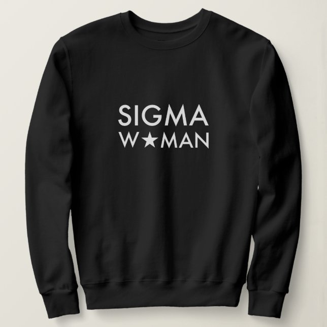 Sigma Woman Mindset Statement Svart  T Shirt (Design framsida)