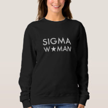 Sigma Woman Mindset Statement Svart 