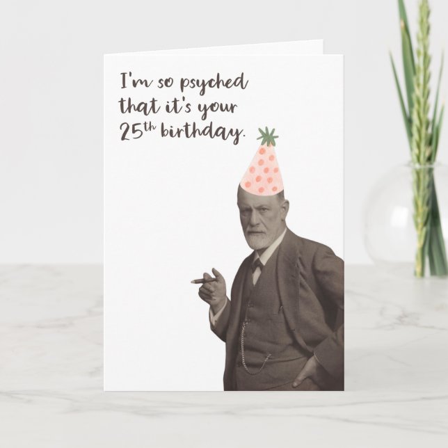 Sigmund Freud 25:e födelsedagen Kort (Framsida)