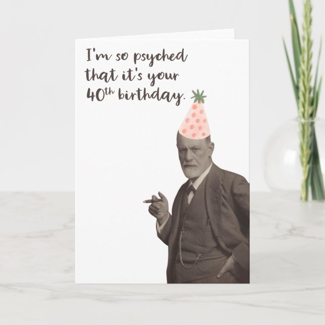 Sigmund Freud 40:e födelsedagen Kort (Framsida)