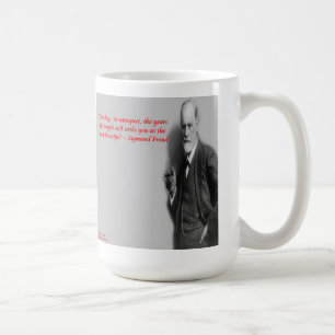 Sigmund Freud Berömd "Kamp" Citat Kaffemugg