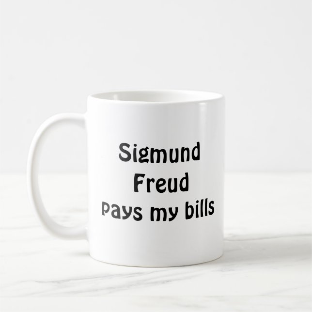 Sigmund Freud betalar min räkningmugg Kaffemugg (Vänster)